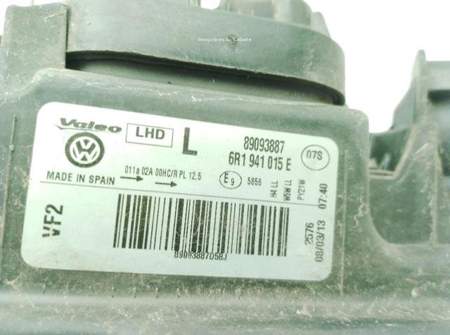 Faro izquierdo Volkswagen Polo 5 6R1, 6C1