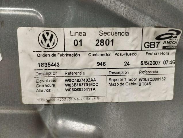 6Y2959801 VAG Motor del elevalunas de la puerta delantera derecha comprar Bilbao