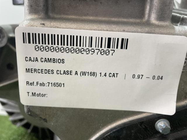Caja de cambios mecánica, completa Mercedes A W168