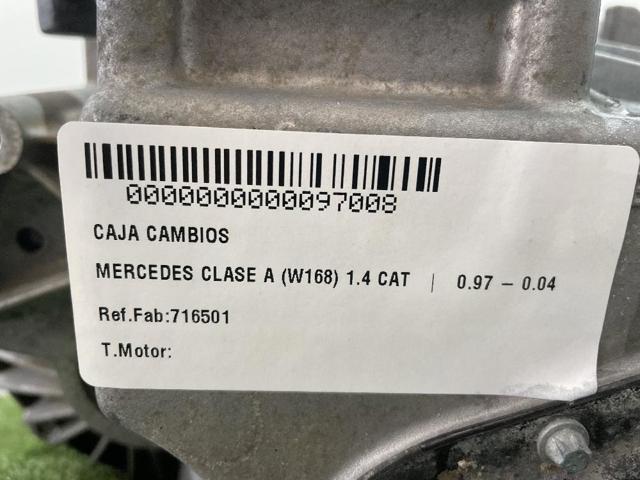 Caja de cambios mecánica, completa Mercedes A W168