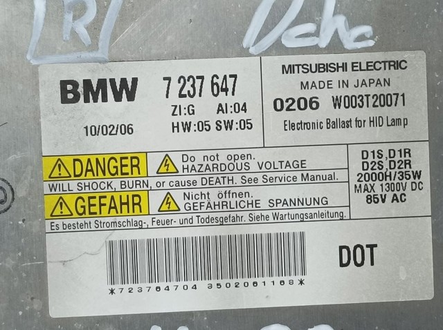BMW 7237647 Unidad de control de xenón comprar Barcelona
