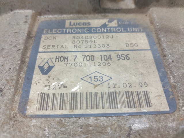 RENAULT 7700104956 Unidad de control del motor (ECU)  disponible España
