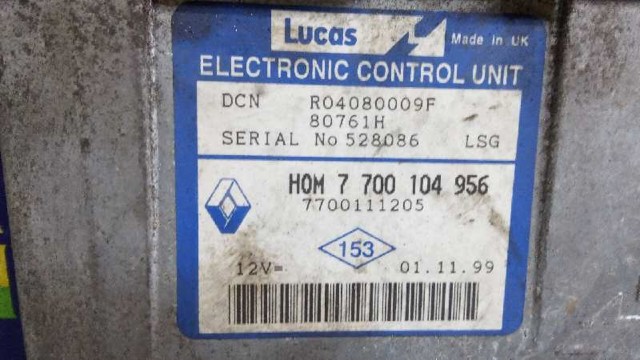 RENAULT 7700104956 Unidad de control del motor (ECU)  disponible Lugo