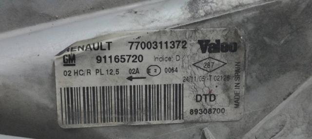 Faro derecho Renault Trafic 2 FL