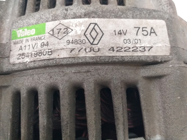 RENAULT 7700422237 Alternador  en stock Valencia