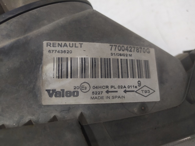 7700427870G RENAULT Faro derecho  disponible Ourense