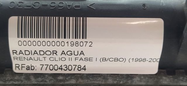 RENAULT 7700430784 Radiador  en stock Terrassa