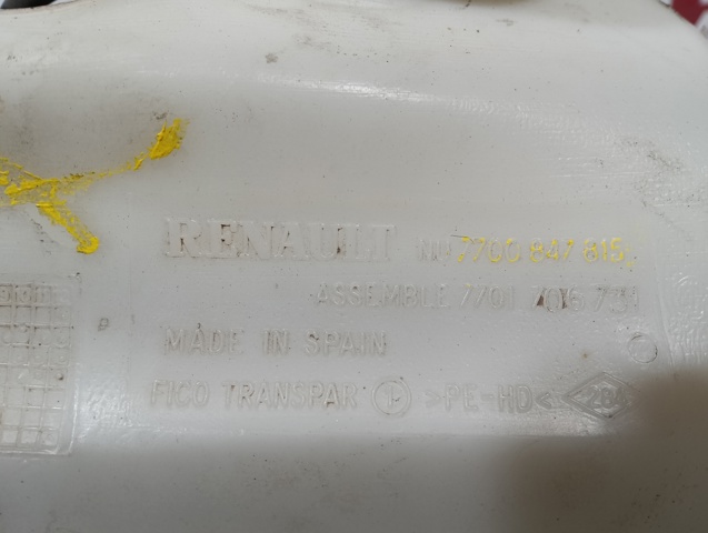 7700847815 RENAULT Depósito de limpiaparabrisas  en stock Gandía