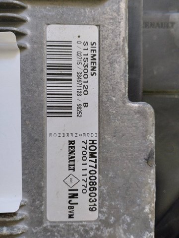 RENAULT 7700860319 Unidad de control del motor (ECU)  comprar en Albacete