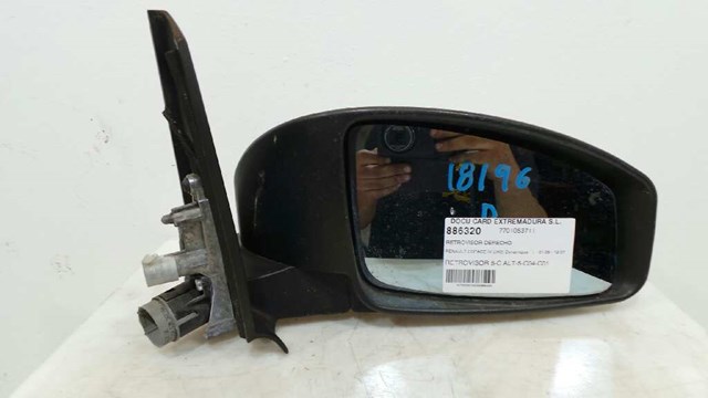 Cristal De Espejo Retrovisor Exterior Derecho 7701053711 Renault (RVI)