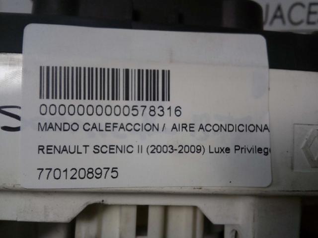 Unidad de control, calefacción/ventilacion 7701208975 Renault (RVI)