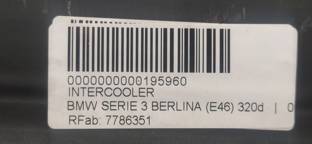 BMW 77863510 Intercooler comprar Tarragona