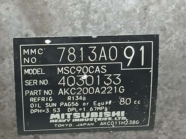 7813A091 PEUGEOT Compresor de aire acondicionado comprar Madrid