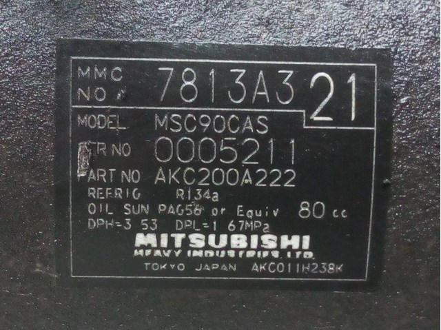 Compresor aire acondicionado para mitsubishi lancer viii (cy_a,cy_a) (2008-2015) 2.0 di-d bwc 7813A321