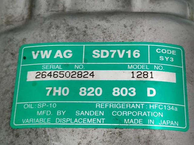 VAG 7H0820803D Compresor de aire acondicionado  disponible Valladolid