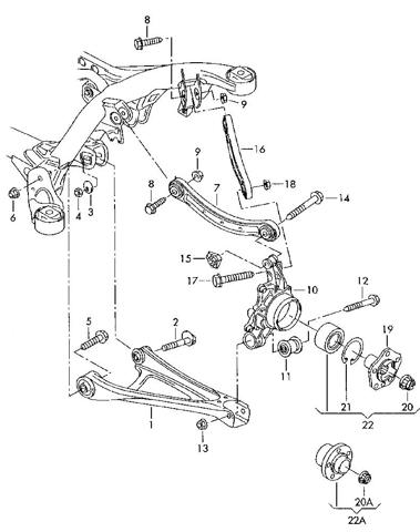 7L0505311B VAG Brazo suspension trasero inferior izquierdo comprar Madrid