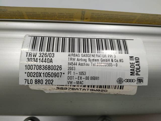 7L0880202 VAG Airbag lateral  en stock Córdoba