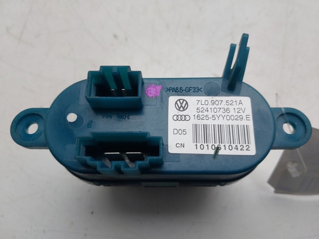 7L0907521A VAG Resistencia del ventilador del habitáculo trasera  disponible Alicante