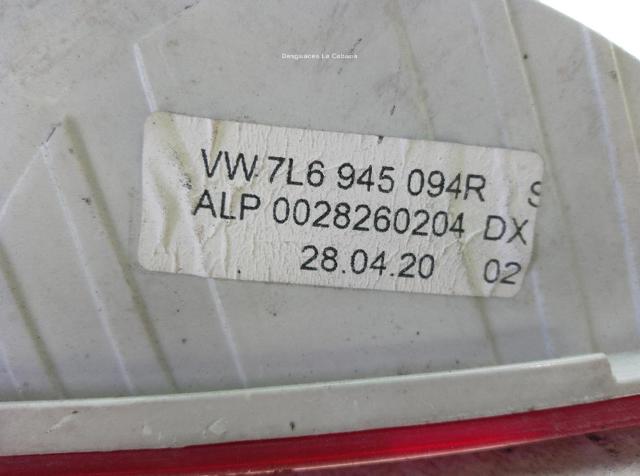 7L6945094R Piloto trasero interior derecho  en stock Granada
