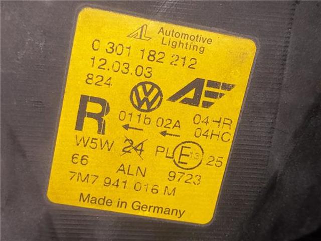 VAG 7M7941016M Faro derecho  en stock Valencia