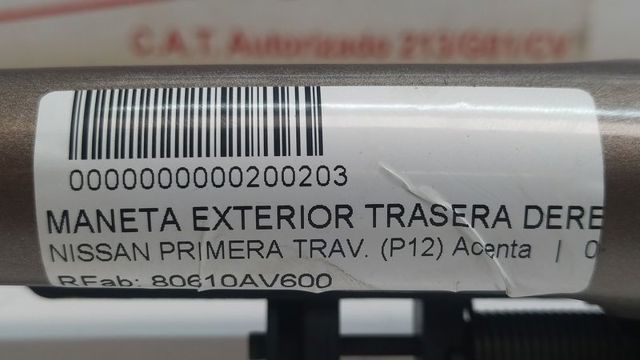 80610AV600 Soporte de manija exterior de puerta delantera derecha  comprar en Zaragoza