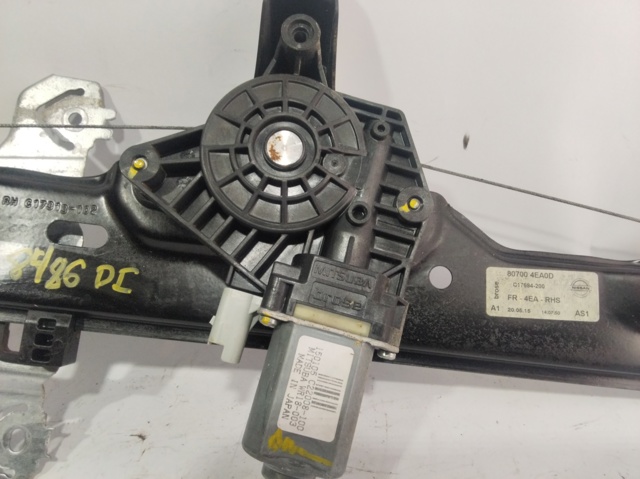 Mecanismo de elevalunas, puerta delantera derecha Nissan Qashqai 2 J11