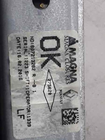 807209071R RENAULT Mecanismo de elevalunas de la puerta delantera derecha  comprar en Jaén