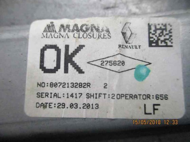 Mecanismo de elevalunas, puerta delantera izquierda Renault LOGAN 2 L52