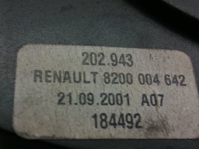 Anillo airbag para renault laguna ii (bg0/1_) (2001-2005) 1.6 16v (bg0a,bg0l) k4md710 8200004642