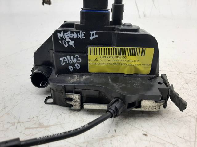 Cerradura delantera derecha 8200027779 RENAULT
