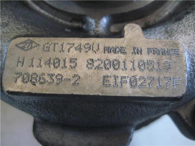 RENAULT 8200110519 Turbocompresor  en stock Terrassa