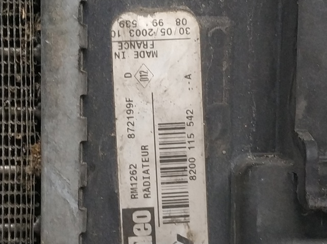 8200115542 RENAULT Radiador de refrigeración del motor  comprar en Oviedo