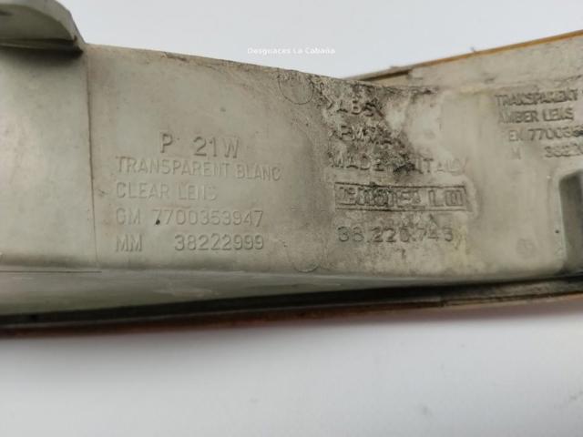 RENAULT 8200194580 Luz intermitente de guardabarros  comprar en Albacete