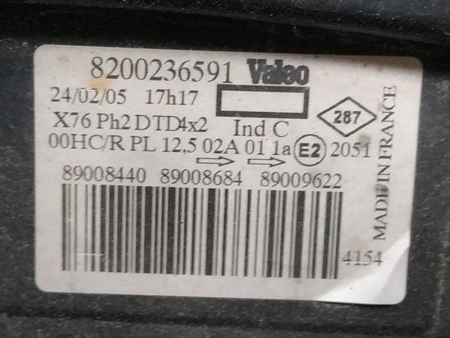 Faro derecho Renault Kangoo 1 KC0, KC1