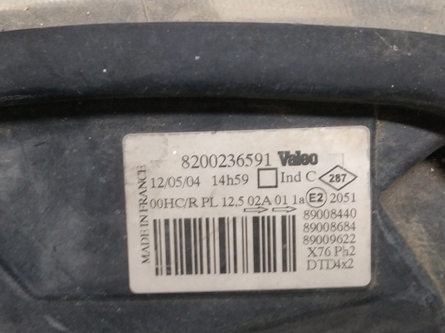 Faro derecho Renault Kangoo 1 KC0, KC1