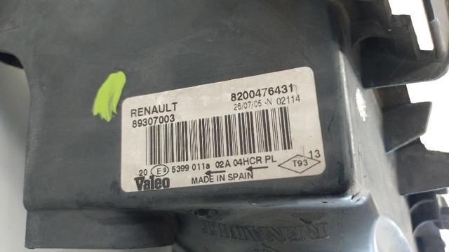 RENAULT 8200476431 Faro derecho  disponible Valladolid