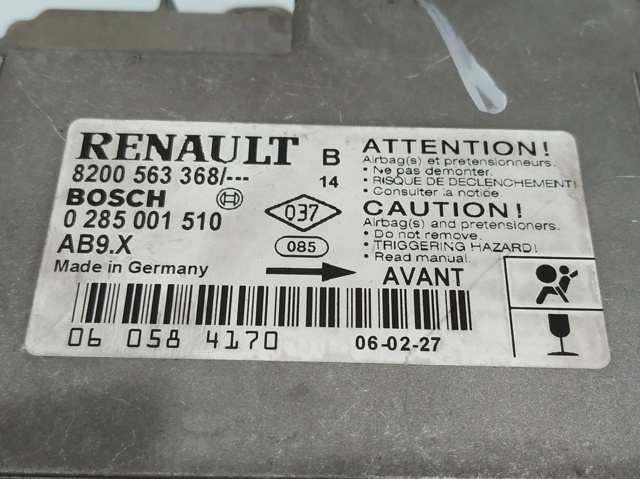 RENAULT 8200563368 Módulo de control de airbag comprar Barcelona