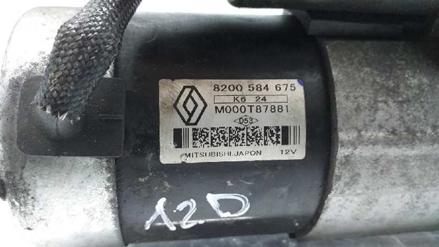 Motor arranque para renault modus / grand modus (f/jp0_) (2004-...) 1.5 dci (fp0d,jp0d) k9k j7 8200584675