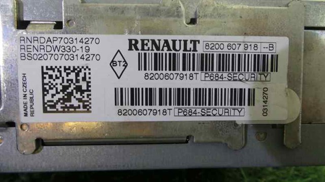 Radio (radio AM/FM) 8200607918 Renault (RVI)