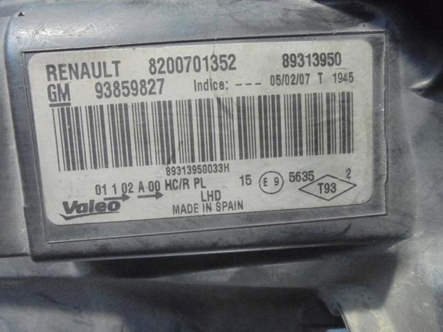 RENAULT 8200701352 Faro izquierdo comprar Barcelona