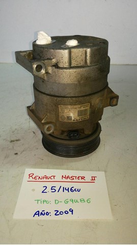 Compresor aire acondicionado para renault master ii furgón 2.5 dci d-g9ub6 8200895038
