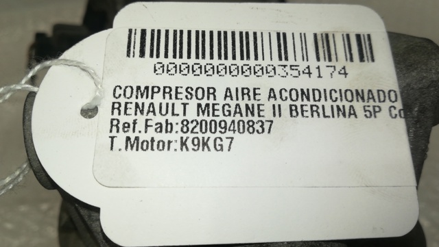 RENAULT 8200940837 Compresor de aire acondicionado comprar Pamplona