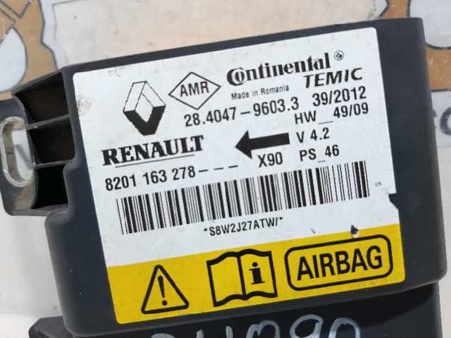 8201163278 RENAULT Módulo de control de airbag comprar Alcalá