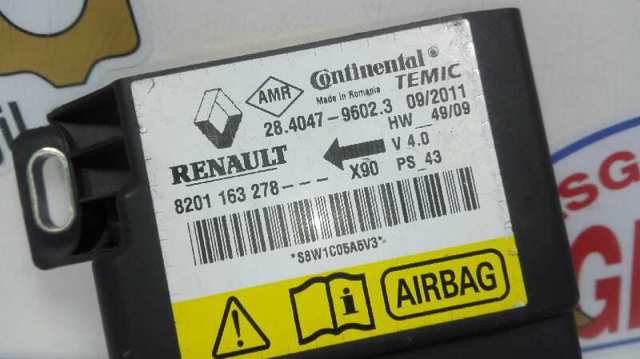 RENAULT 8201163278 Módulo de control de airbag  comprar en Ponferrada