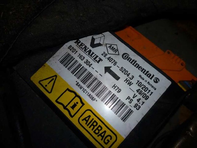Centralita airbag para dacia dokker 1.5 dci k9k892 8201163304