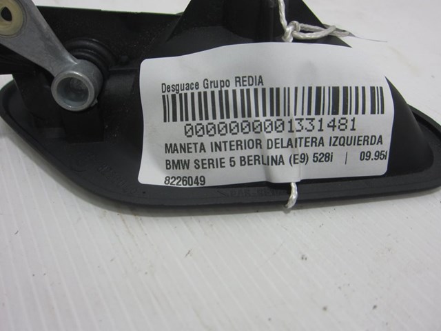 BMW 8226049 Manija interior izquierda delantera/trasera de puerta  en stock Salamanca