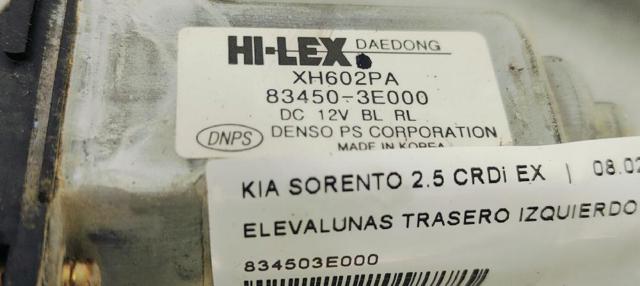 834503E000 HYUNDAI Motor del elevalunas de la puerta trasera izquierda  disponible Alicante