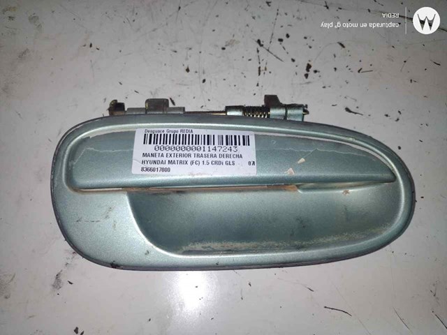 HYUNDAI 8366017000 Manija exterior derecha de puerta trasera  en stock Valencia