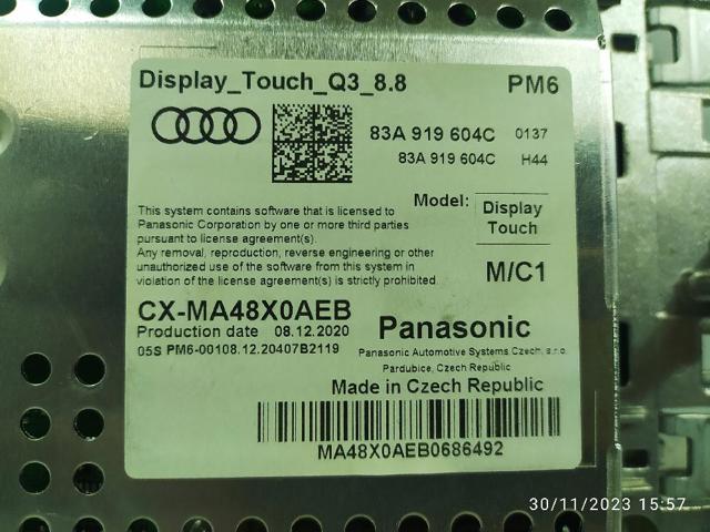Display para Audi Q3  (F3B)