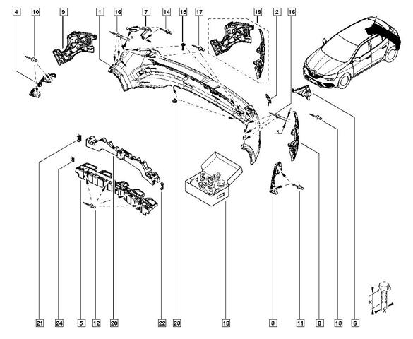 Parachoques trasero 850222308R Renault (RVI)